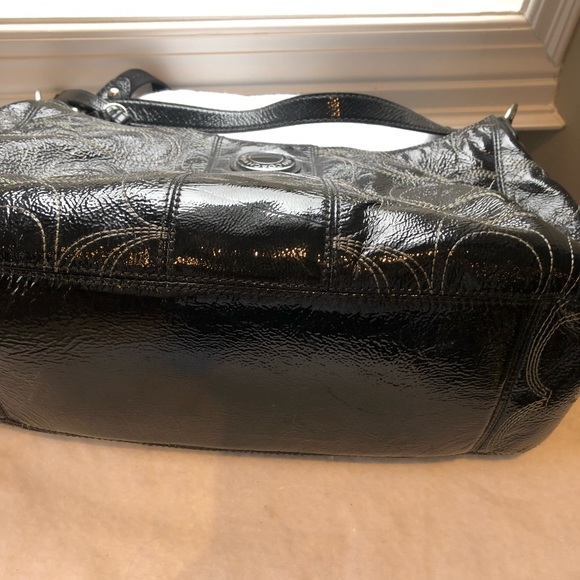 Vintage Leather Black Coach Designer Purse Trendy 2000s Style - Picture 3 of 5